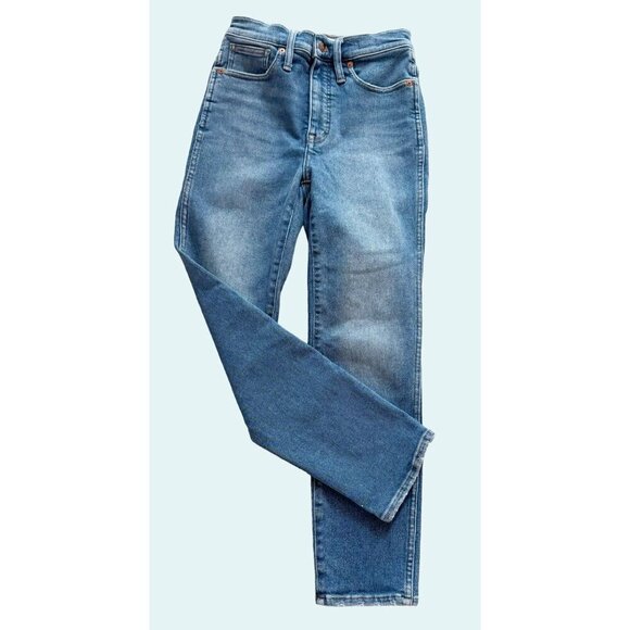 MADEWELL Stovepipe Hi Waisted Fair Trade Straight Leg Jeans Size 25 - Picture 1 of 8